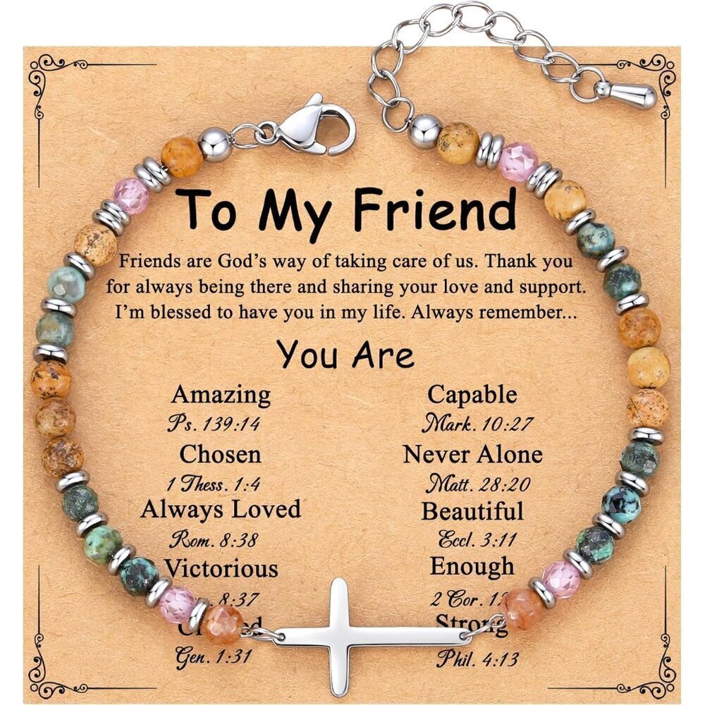Christian Cross Bracelet Stainless Steel Women Spiritually Gifted